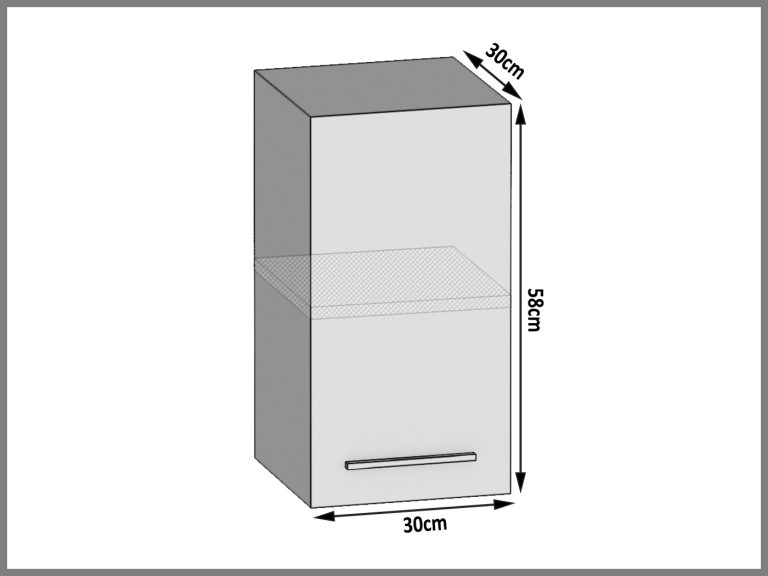 Meuble de cuisine suspendu TOR SG30/1/WT/HK/0/T