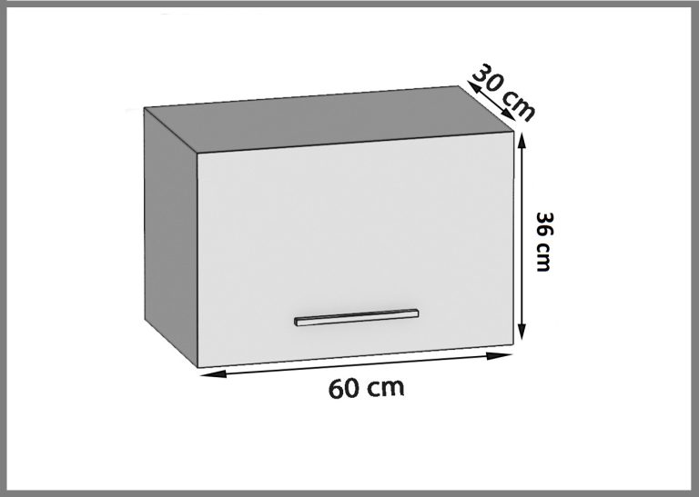 Armoire de cuisine suspendue TOR SGP60/2/WT/HK/0/T