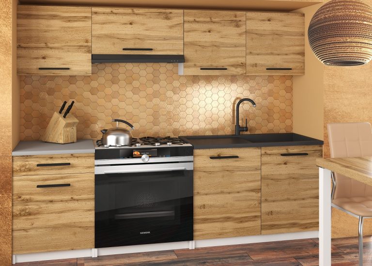 Meubles de cuisine 180 cm en chêne Wotan et chêne Sonoma sans plan de travail Fabricant TOR SUPERUNIQA2/3/WT/DW/BB/B1