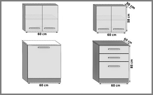 Meubles de cuisine 120 cm noir ébène foncé avec plan de travail Fabricant TOR TIESTO/2/WT/HK/0/U
