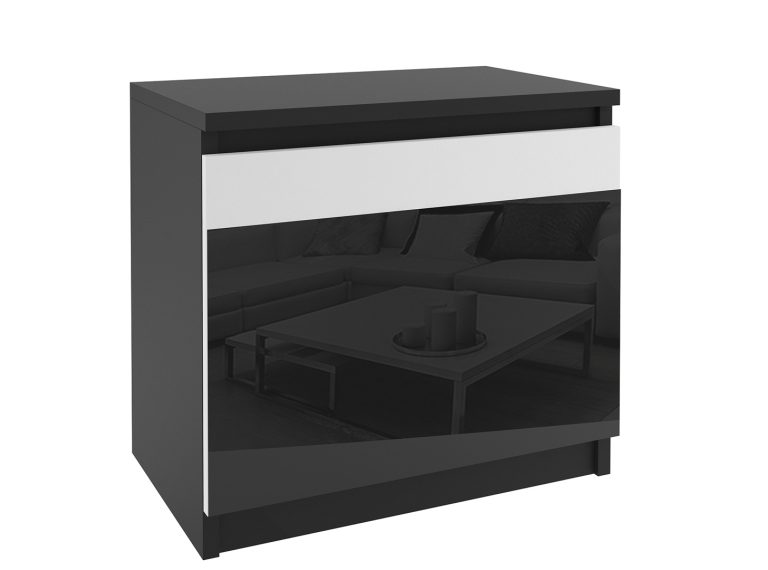 Table de chevet Belini noire Fabricant SI SN1/0/B/W/B/0