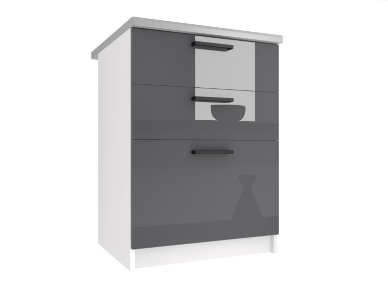 Armoire de cuisine sur pied avec tiroirs INF SDSZ60/0/WT/S/0/B1
