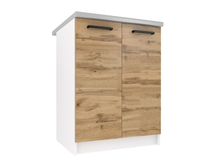 Meuble bas de cuisine 60cm chêne Wotan TOR SD2-60/0/WT/DW/0/B1