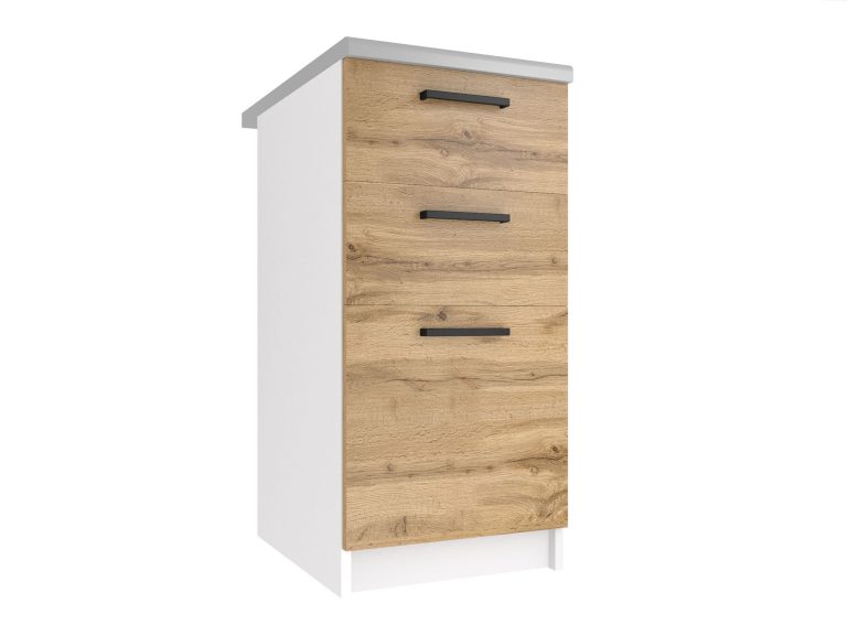 Meuble de cuisine sur pied avec tiroirs TOR SDSZ40/0/WT/DW/0/B1