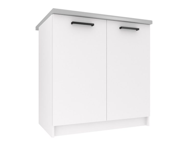 Meuble bas de cuisine 80 cm blanc TOR SD80/0/WT/WT/0/B1