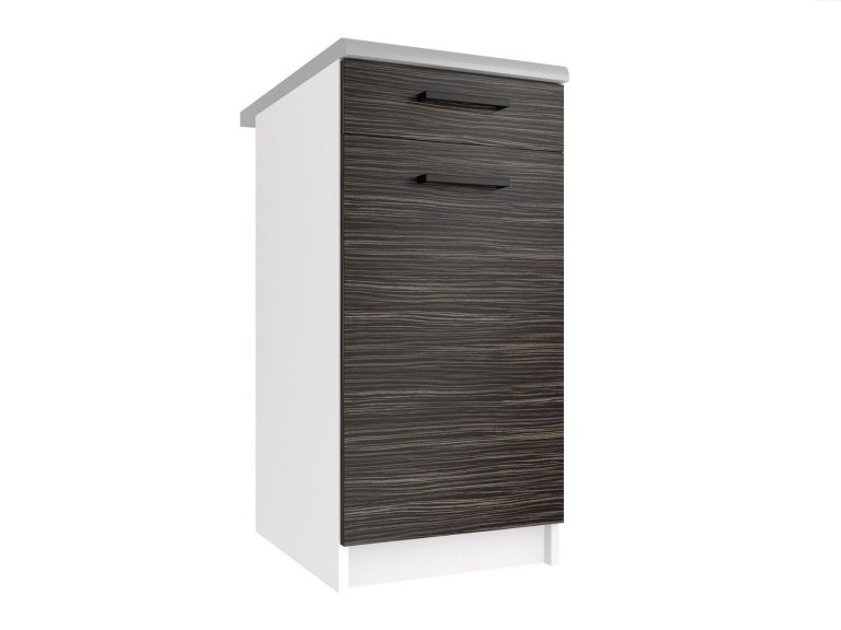 Meuble de cuisine Belini bas avec tiroirs 40 cm ébène royal avec plan de travail Fabricant TOR SDSZ1-40/0/WT/HK/0/B1
