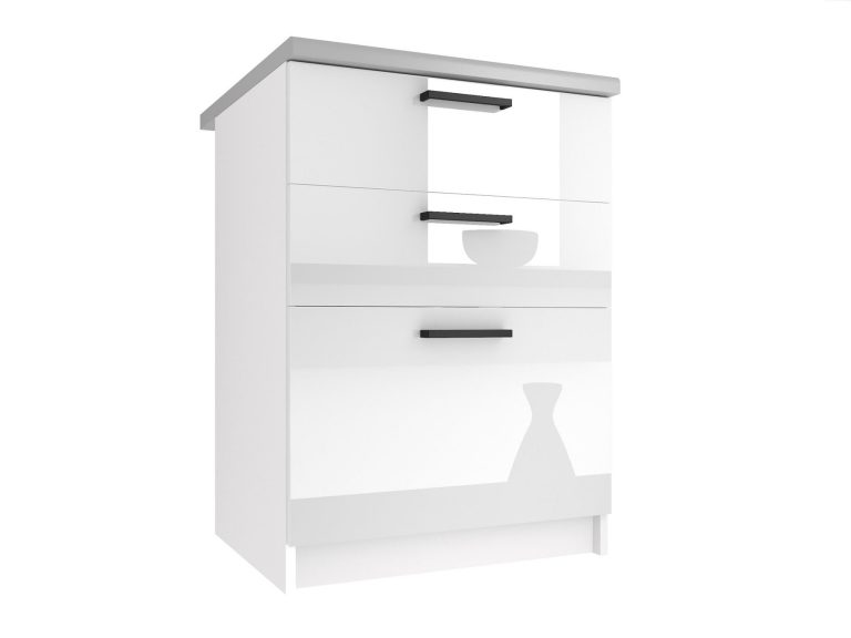 Armoire de cuisine sur pied avec tiroirs INF SDSZ60/1/WT/W/0/B1