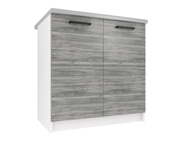 Meuble bas de cuisine 80 cm gris TOR SD80/0/WT/GW/0/B1