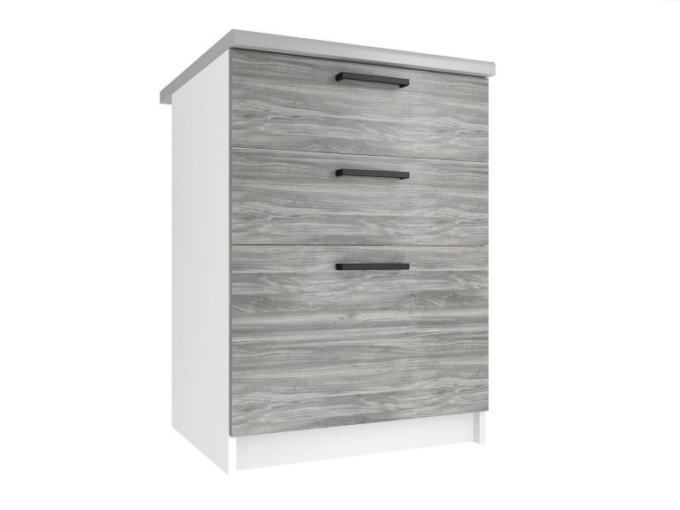 Meuble de cuisine sur pied avec tiroirs TOR SDSZ60/1/WT/GW/0/B1