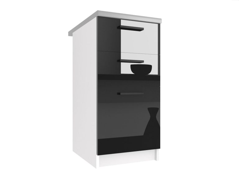 Armoire de cuisine sur pied avec tiroirs INF SDSZ40/1/WT/B/0/B1