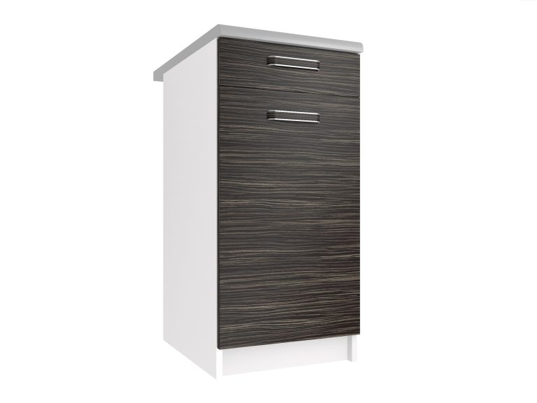 Meuble de cuisine bas avec tiroirs Belini 40 cm ébène royal sans plan de travail Fabricant TOR SDSZ1-40/0/WT/HK/BB/F