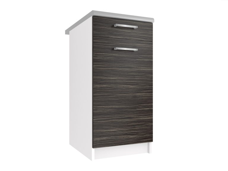 Meuble de cuisine bas avec tiroirs Belini 40 cm ébène royal sans plan de travail Fabricant TOR SDSZ1-40/0/WT/HK/BB/P