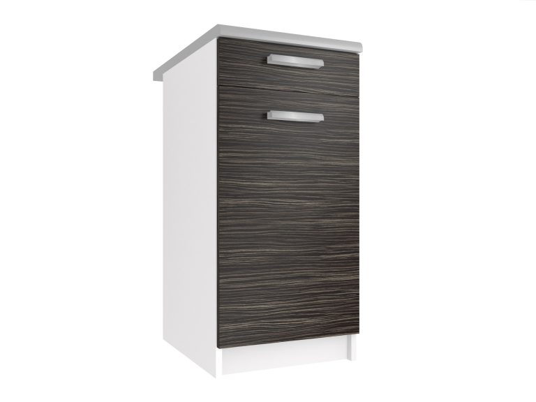 Meuble de cuisine bas avec tiroirs Belini 40 cm ébène royal sans plan de travail Fabricant TOR SDSZ1-40/0/WT/HK/BB/T