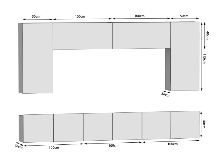 Meuble TV 300 cm chêne sonoma – Producteur IMP PRIMO 2/5/W/DS/0/0