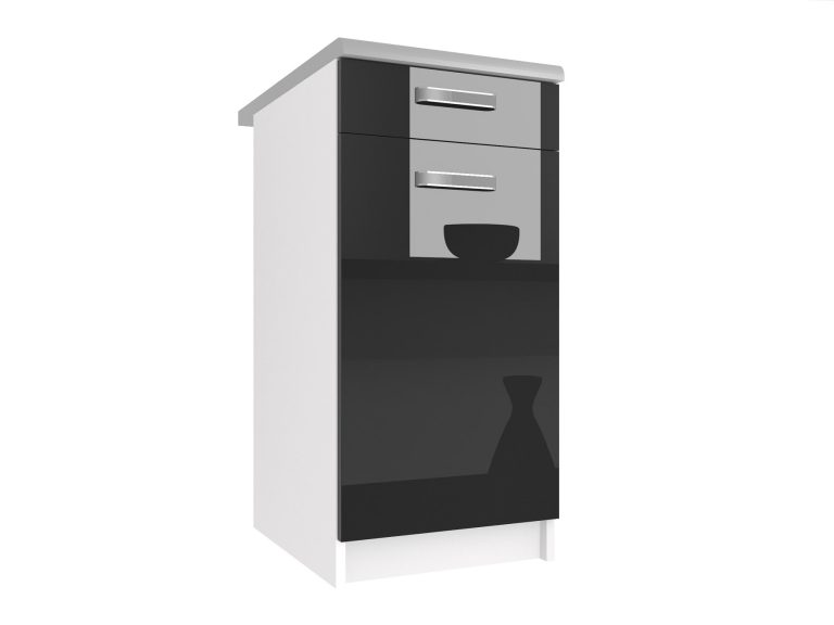 Armoire de cuisine sur pied avec tiroirs INF SDSZ1-40/1/WT/B/0/F