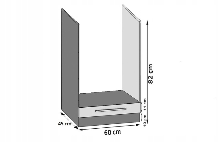 Meuble de cuisine Belini inférieur pour four encastrable 60 cm, ébène royal, sans plan de travail Fabricant TOR SDP60/0/WT/HK/0/T
