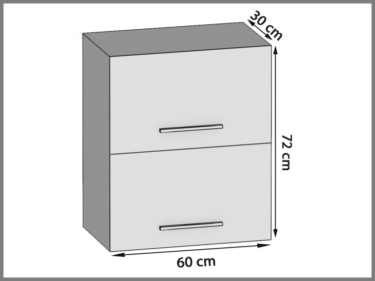 Armoire de cuisine suspendue TOR SGP2-60/1/WT/DS/0/T