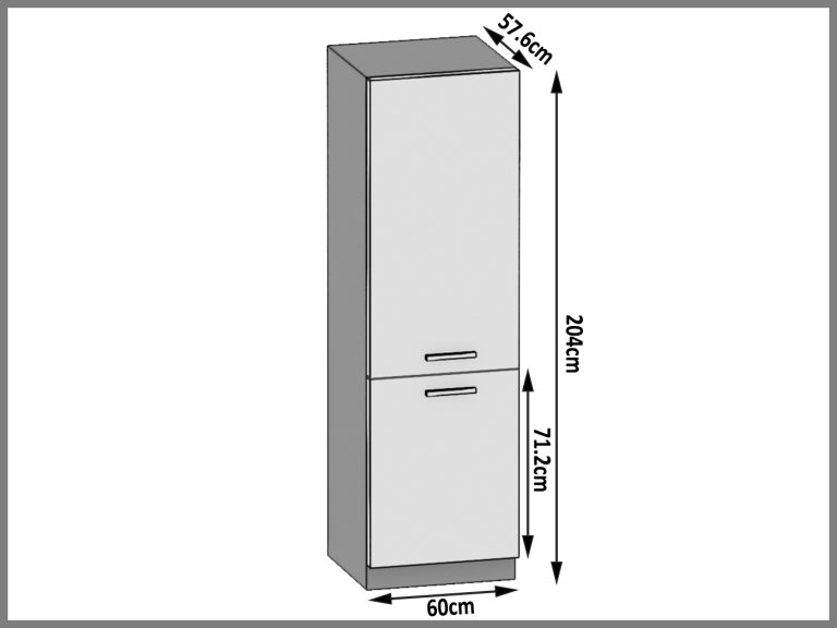 Armoire de cuisine haute Belini pour réfrigérateur encastrable 60 cm ébène royal Fabricant TOR SSL60/1/WT/HK/0/T
