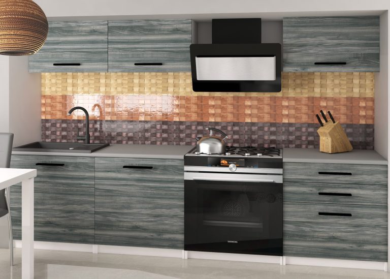 Meuble de cuisine 180 cm gris anthracite graphite sans plan de travail Fabricant TOR LAURENTINO2/3/WT/GW1/BB/B1