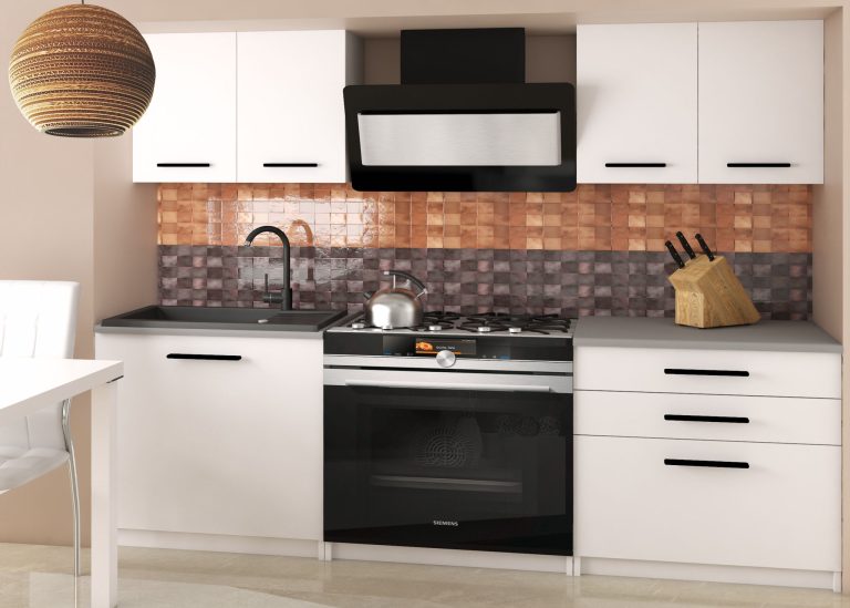 Meuble de cuisine 120 cm blanc mat avec plan de travail Fabricant TOR TIESTO2/2/WT/WT/0/B1