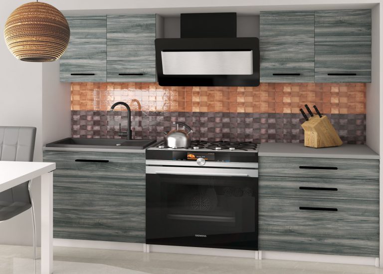 Meubles de cuisine 120 cm gris anthracite graphite avec plan de travail Fabricant TOR TIESTO2/2/WT/GW1/0/B1