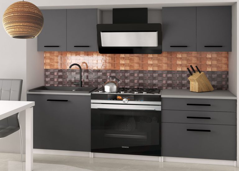 Meubles de cuisine 120 cm gris anthracite graphite avec plan de travail Fabricant TOR TIESTO2/2/WT/SR/0/B1
