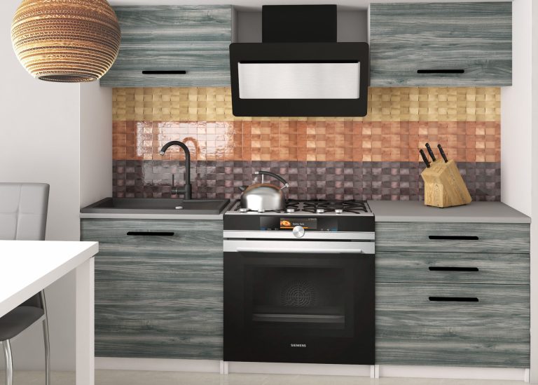 Meubles de cuisine 120 cm gris anthracite graphite avec plan de travail Fabricant TOR VULCANO2/3/WT/GW1/0/B1