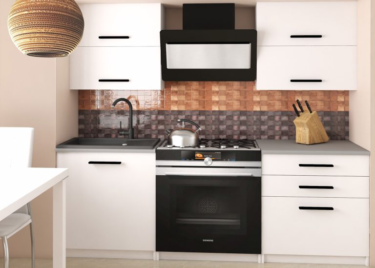 Meubles de cuisine 120 cm blanc mat avec plan de travail Fabricant TOR ELEGANTA2/2/WT/WT/0/B1