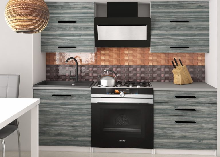 Meubles de cuisine 120 cm gris anthracite graphite avec plan de travail Fabricant TOR ELEGANTA2/2/WT/GW1/0/B1