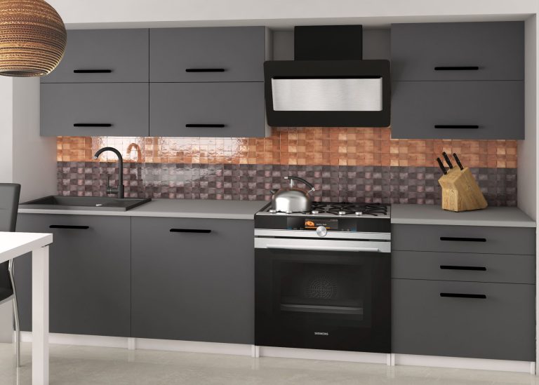 Meubles de cuisine 180 cm gris anthracite graphite avec plan de travail Fabricant TOR PRIMERA2/3/WT/SR/0/B1
