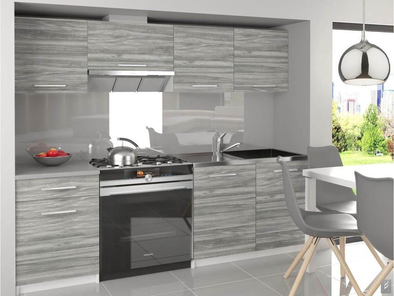 Meuble de cuisine 180 cm gris anthracite graphite avec plan de travail Fabricant TOR SUPERUNIQA2/3/WT/GW1/0/B1