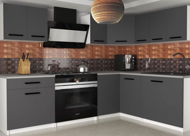 Meubles de cuisine 300 cm gris anthracite graphite avec plan de travail Fabricant TOR ARMIN2/3/WT/SR/0/B1