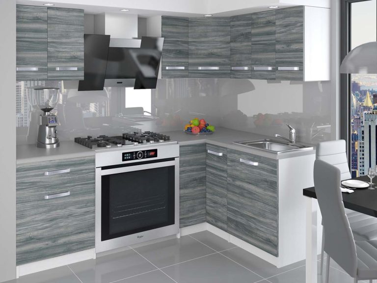 Meubles de cuisine 300 cm gris anthracite graphite sans plan de travail Fabricant TOR ARMIN2/1/WT/GW1/BB/B1