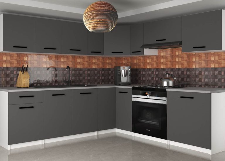 Meubles de cuisine 420 cm gris anthracite graphite avec plan de travail Fabricant TOR UNIQAPLUS/5/WT/SR/0/B1