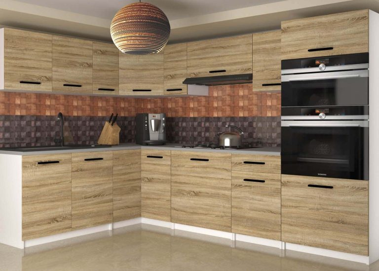 Meuble de cuisine 420 cm chêne wotan chêne sonoma avec plan de travail Fabricant TOR UNIQAGRANDE/5/WT/DS/0/B1