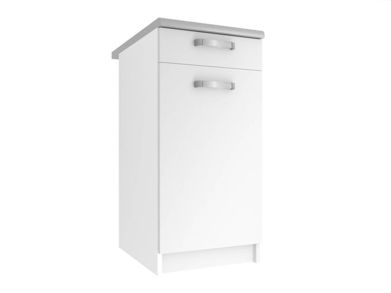 Meuble de cuisine Belini bas avec tiroirs 40 cm blanc mat avec plan de travail Fabricant TOR SDSZ1-40/1/WT/WT/0/U
