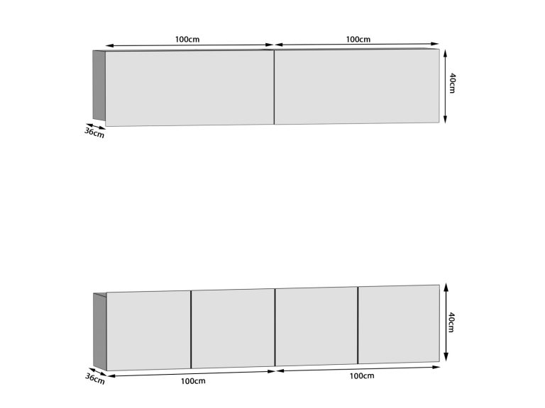 Meuble mural 200 cm Belini chêne sonoma Imperium 6 Fabricant IMP 6/5/W/DS/0/0