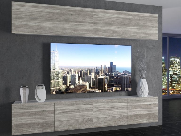 Meuble mural 200 cm Belini gris anthracite Glamour Wood Imperium 6 Fabricant IMP 6/5/W/GW1/0/0