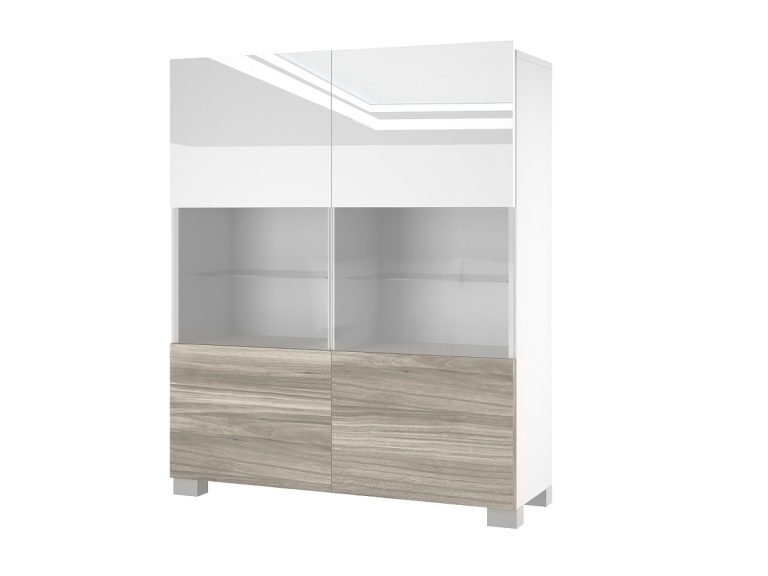 Commode Belini blanc brillant / gris anthracite Glamour Wood Imperium Belini 10 Fabricant IMP KOM1/3/W/WGW1/0/0