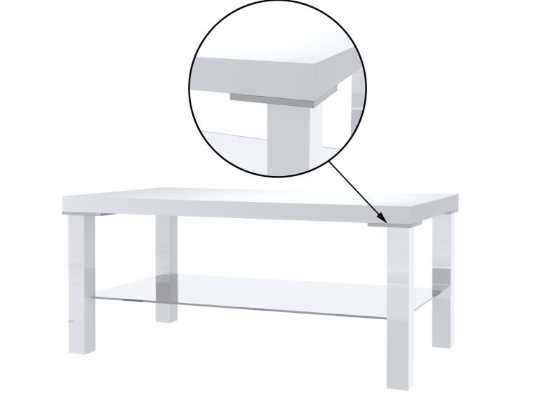 Table basse Belini blanche Imperium Belini 5 IMP SK1/1/B/W/0/0