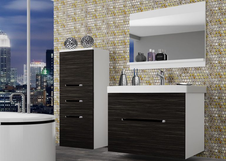 Meuble de salle de bain Belini en ébène royal + lavabo + miroir Fabricant ROD M 2/0/W/HK/0/ZW
