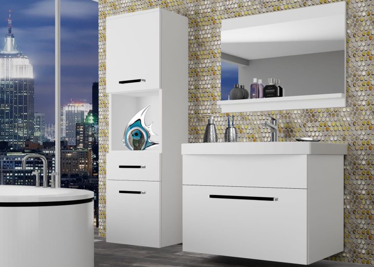 Meuble de salle de bain Belini blanc mat + lavabo + miroir Fabricant ROD M 3/0/W/W/0/ZW
