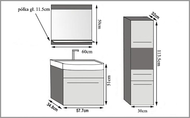 Meuble de salle de bain Belini en ébène royal + lavabo + miroir Fabricant ROD M 3/0/W/HK/0/ZW
