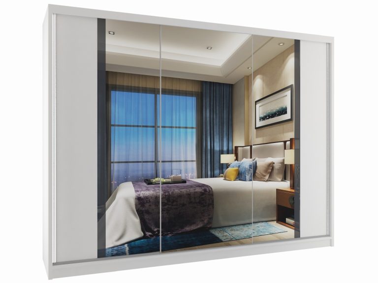 Armoire coulissante 232 cm avec miroir blanc mat Fabricant MV SZP4/2/1W/2W1L/S/HI