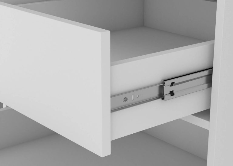 Armoire 133 cm Belini blanc mat / noir mat avec portes coulissantes miroir et tiroirs Fabricant MBP SZP6/1/W/B/0/KLAL