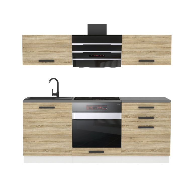 Meubles de cuisine Premium Version Complète 180 cm en chêne chêne wotan chêne sonoma sans plan de travail Fabricant TOR SOPHIA/0/WT/DS/0/B1