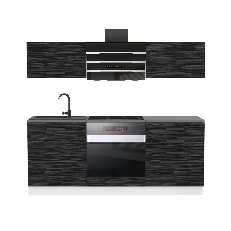 Meubles de cuisine Premium Version Complète 180 cm noir ébène sombre avec plan de travail de travail Fabricant