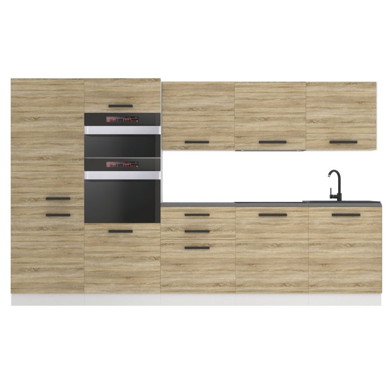 Meubles de cuisine Premium Version Complète 300 cm en chêne chêne wotan chêne sonoma sans plan de travail Fabricant TOR GRACE/0/WT/DS/0/B1