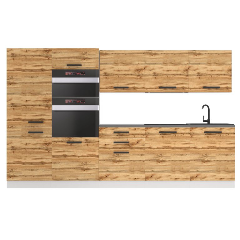 Meubles de cuisine Premium Version Complète 300 cm en chêne chêne wotan chêne sonoma sans plan de travail Fabricant TOR GRACE/0/WT/DW/0/B1