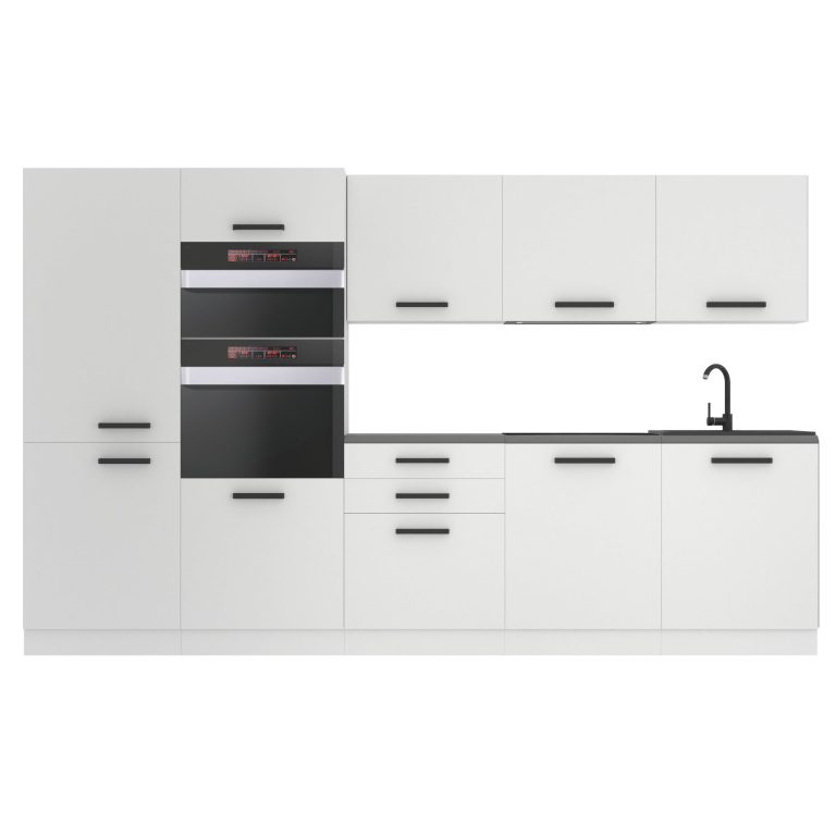 Meubles de cuisine Premium Version Complète 300 cm blanc mat avec plan de travail Fabricant TOR GRACE/0/WT/WT/B/B1